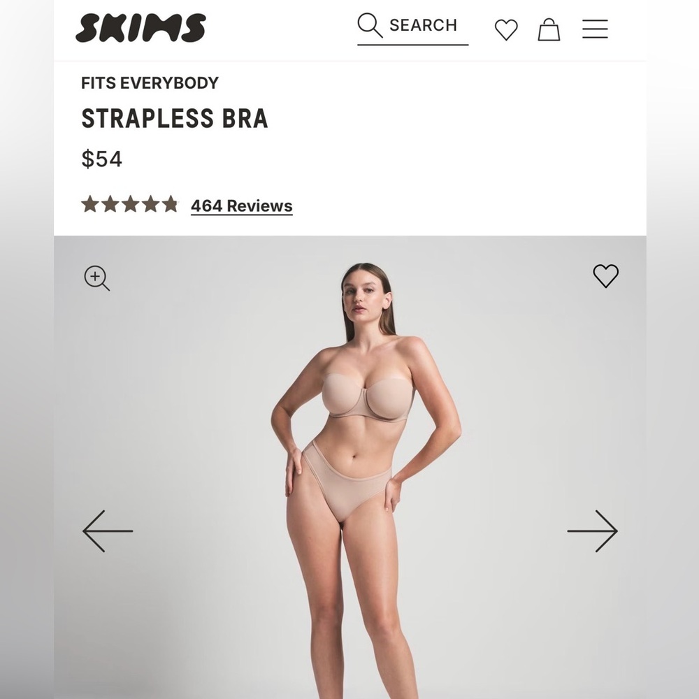 Skims strapless bra